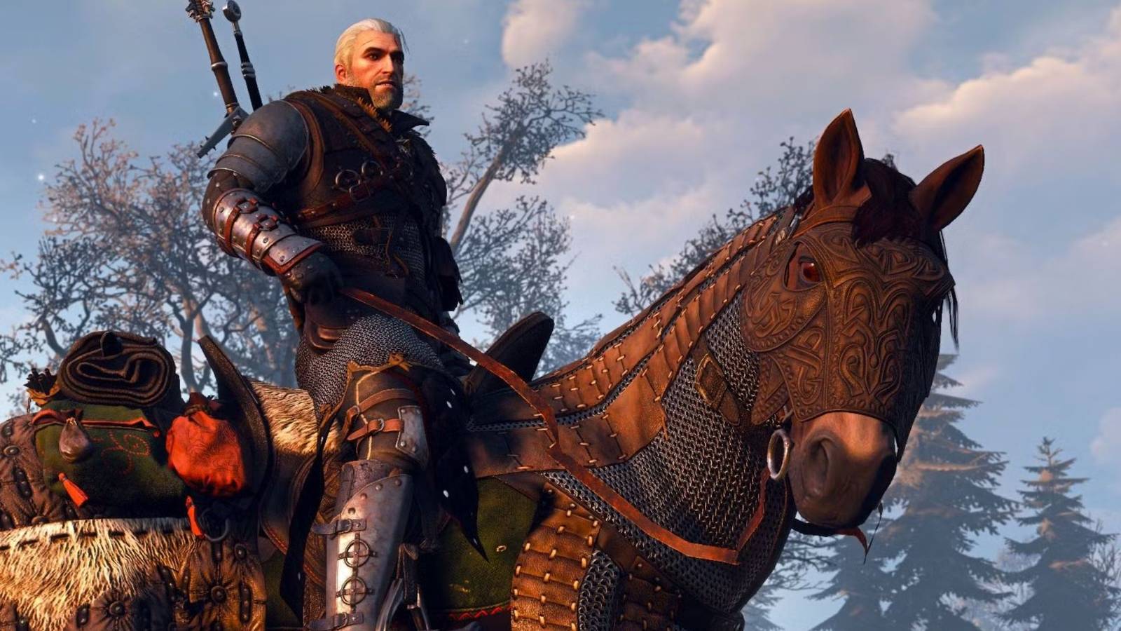 The Witcher 3 Wild Hunt Geralt riding Roach