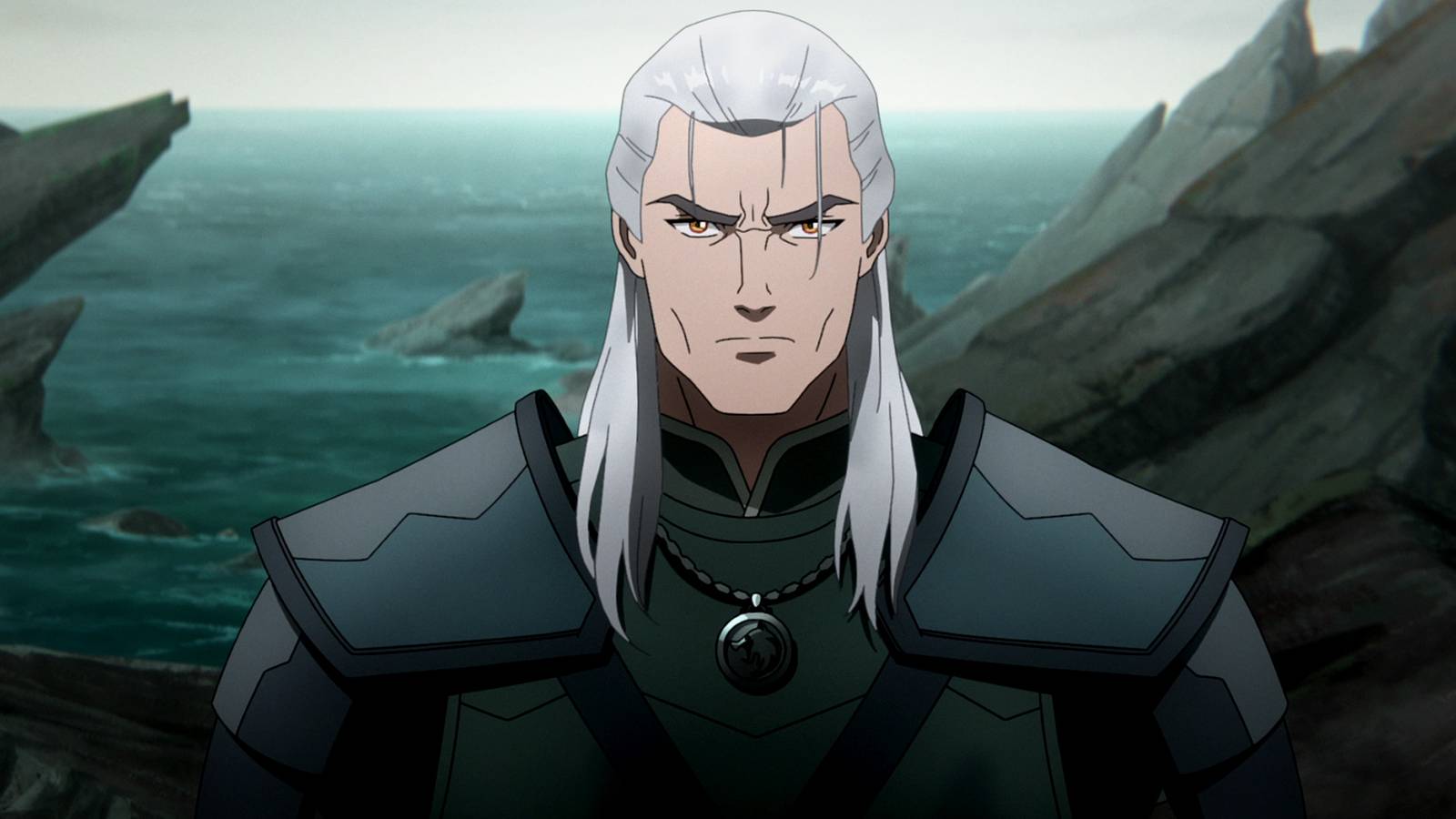 The Witcher Sirens of the Deep Geralt medium close-up still frame