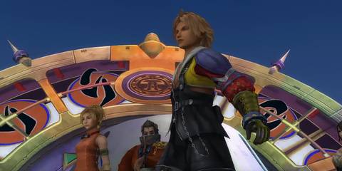 tidus in front of the party