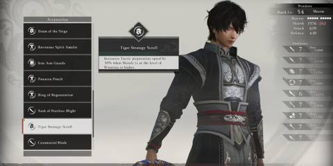 Tiger Strategy Scroll accessory in Dynasty Warriors Origins