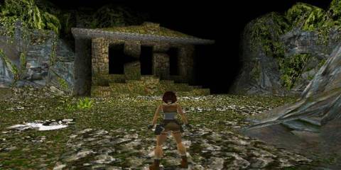 tomb raider 1996 lara in jungle area