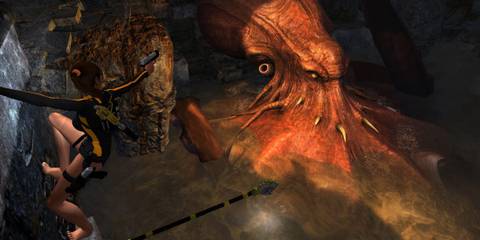 tomb raider underworld lara fighting boss