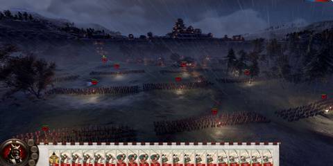 Total War Shogun 2 archers at night