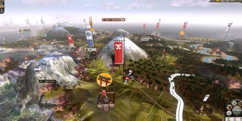Total War Shogun 2 turn based map
