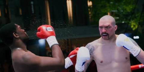 Undisputed Usyk landing an uppercut on Bowe