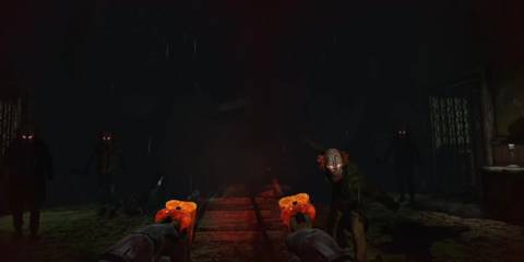 Until Dawn Rush of Blood dual-wielding against clowns