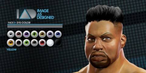 A player choosing eye color in Saints Row The Third