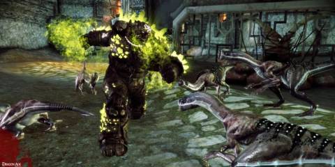 Shale fighting in Dragon Age: Origins