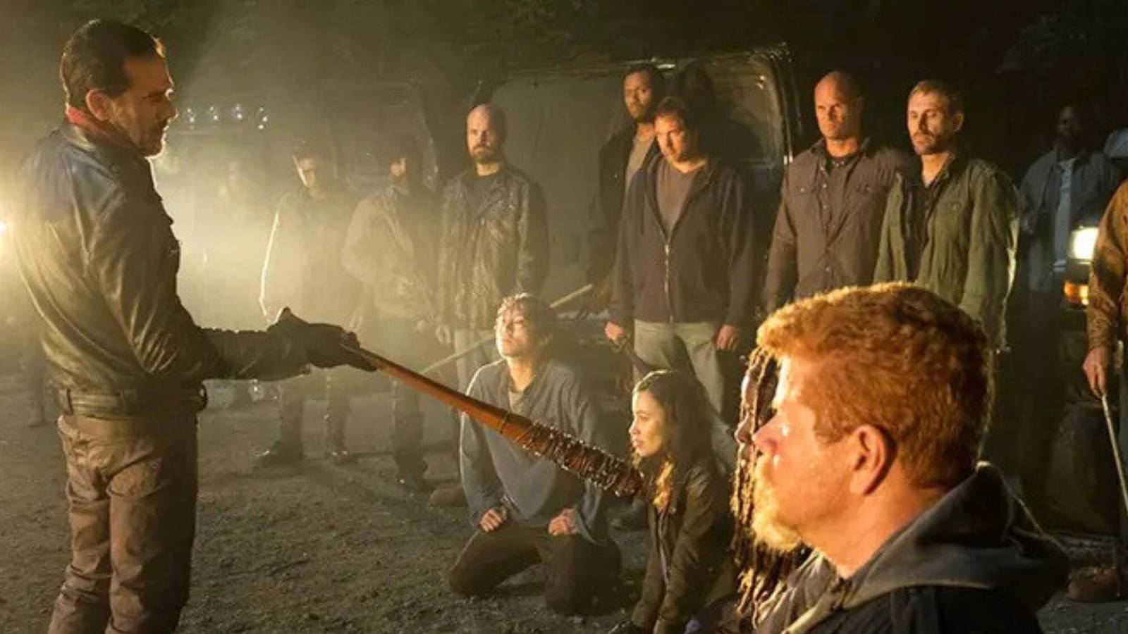 Negan and group in The Walking Dead