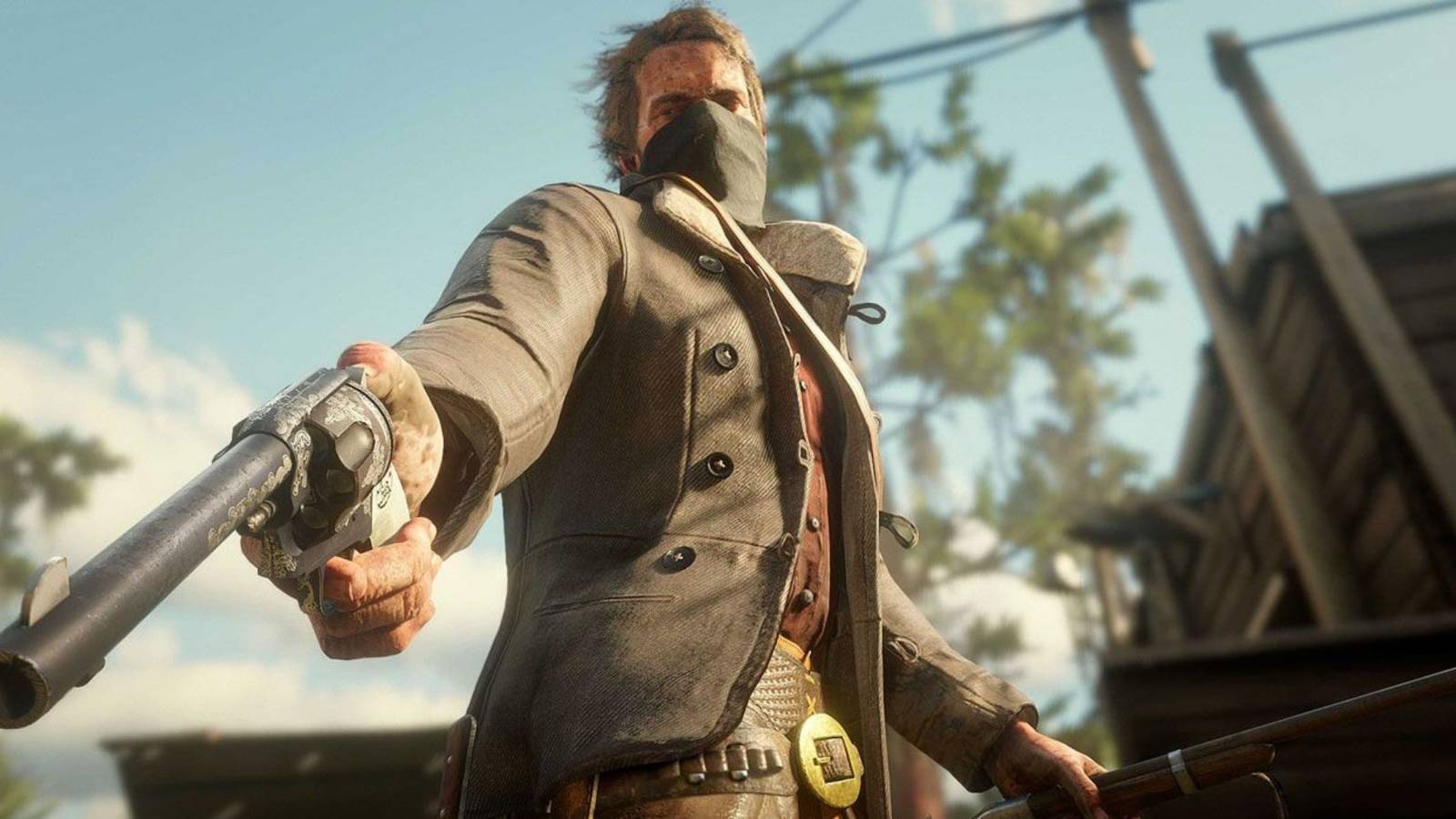 Arthur dressed like an Outlaw in Red Dead Redemption 2