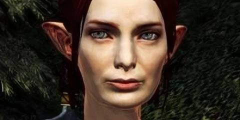 Close-up of Tallis from Dragon Age 2