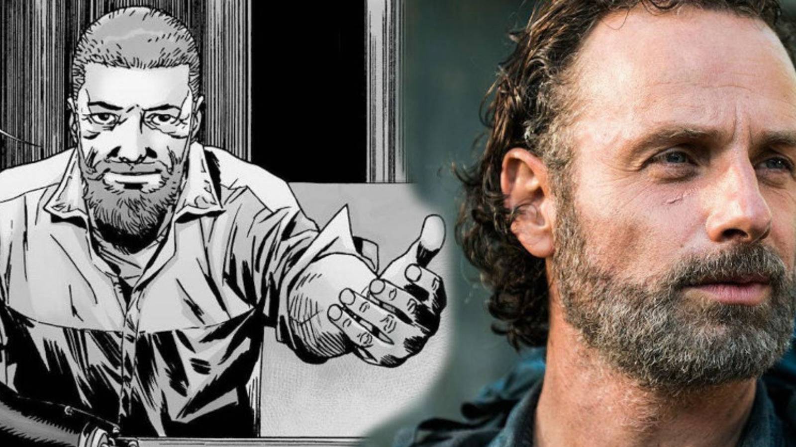 Rick in The Walking Dead TV show and the comic