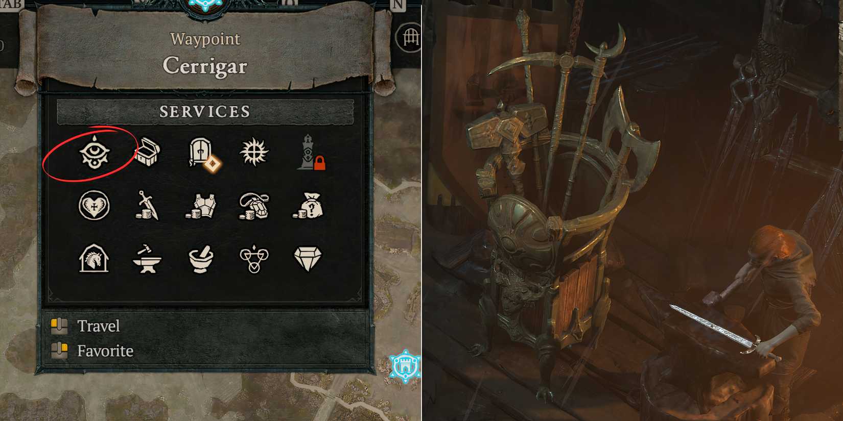 armory icon on th e map and in world