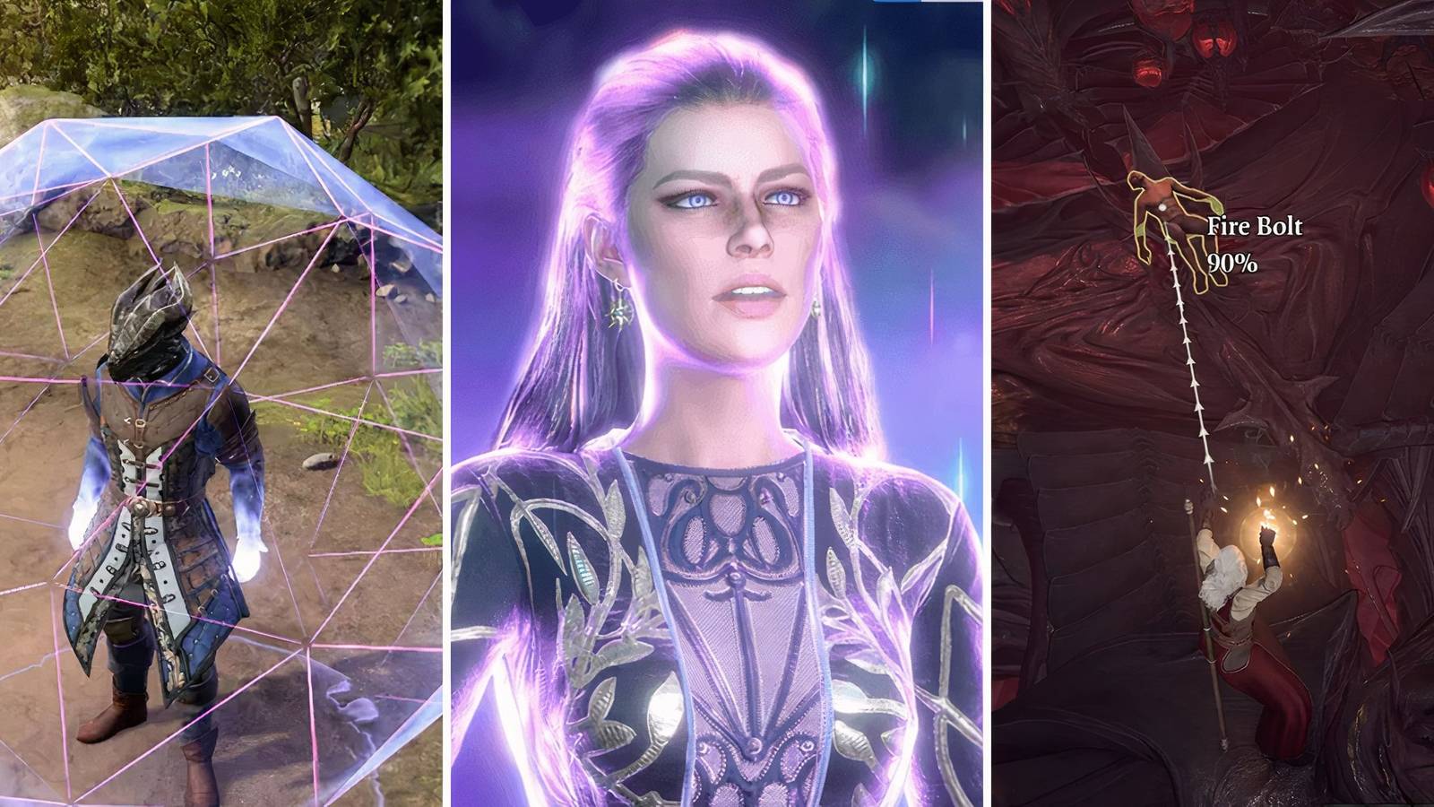 A grid showing Mystra and two spell mods in Baldur's Gate 3