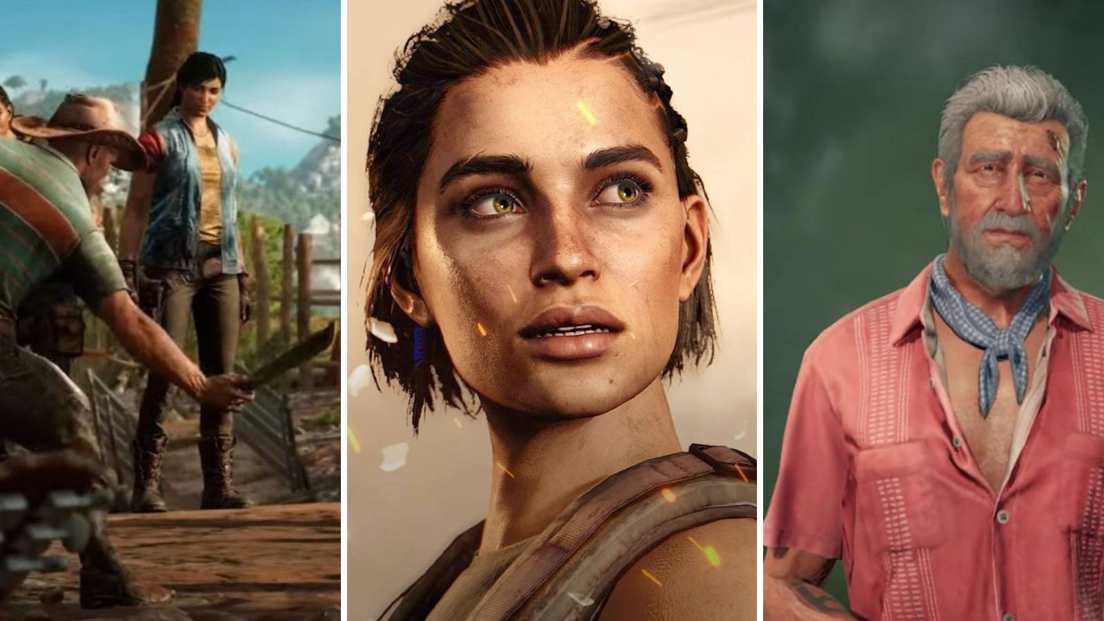 A grid of Dani and two other people in Far Cry 6