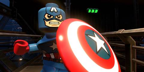 close-up of Captain America in Lego Marvel Super Heroes 2
