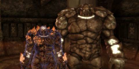 Shale compared to a regular Golem in Dragon Age: Origins