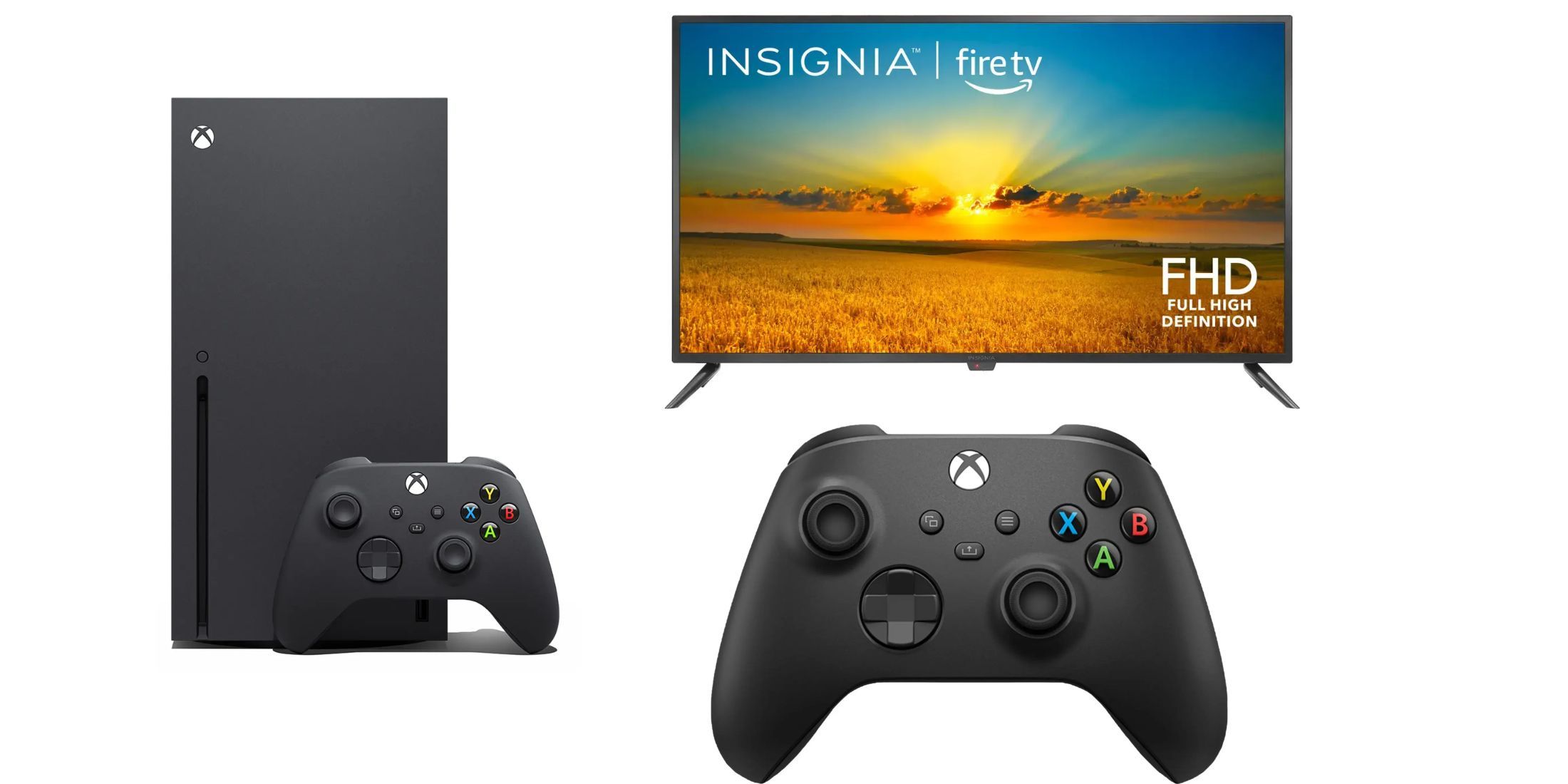 Xbox Series X Insignia F20 TV Xbox Wireless Controller Pcakage Deal