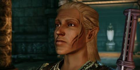 close-up of Zevran in Dragon Age: Origins