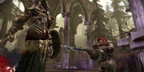 Oghren fighting a Revenant in Dragon Age: Origins