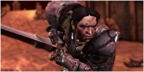Loghain attacking in Dragon Age: Origins