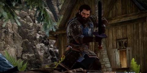 Blackwall preparing for battle in Dragon Age: Inquisition