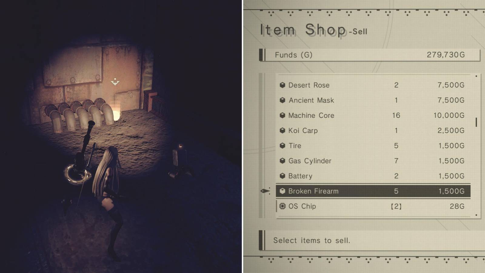 A2 Picking Up An Item & Selling At The Shop