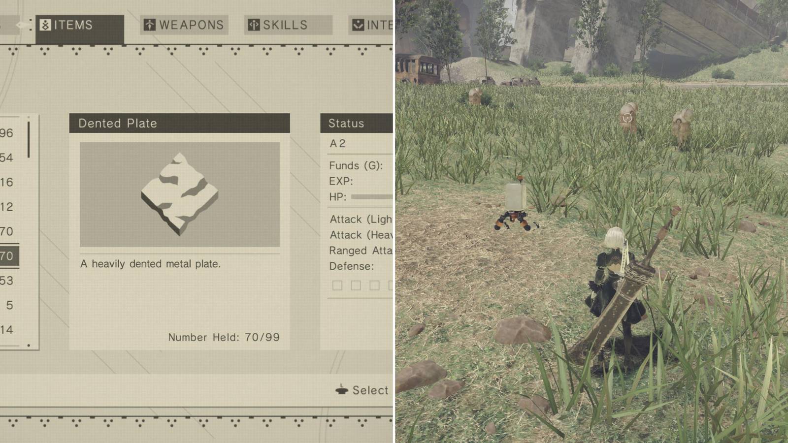 A Dented Plate In The Inventory & 2B Facing Bipeds 