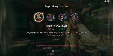 Upgrading the caravan in Eternal Strands