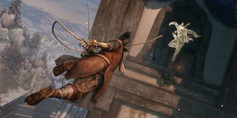 Using a grappling hook in Sekiro