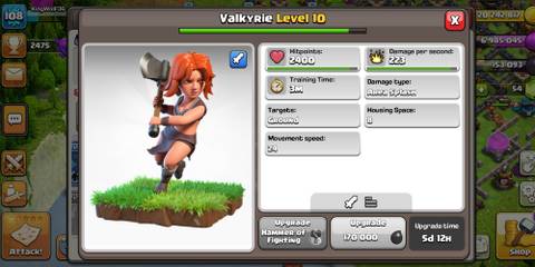 Valkyrie clash of clans
