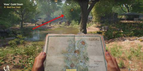Voss' Gold Stash map location b in Indiana Jones and the Great Circle