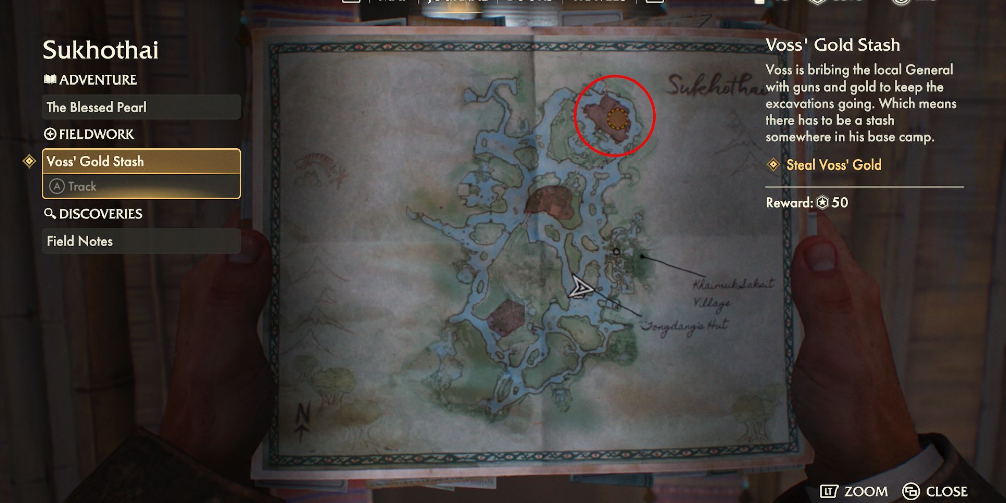 Voss' Gold Stash quest in Indiana Jones and the Great Circle