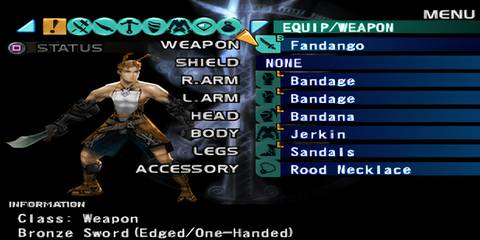 the menu from vagrant story
