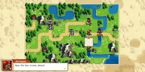 A view of a level's overworld in Wargroove