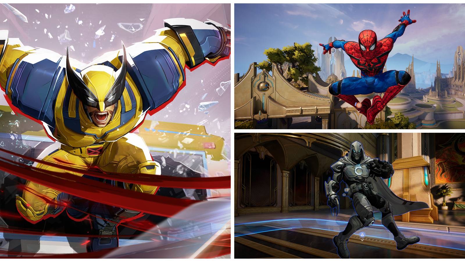 wolverine, spider-man, moon knight