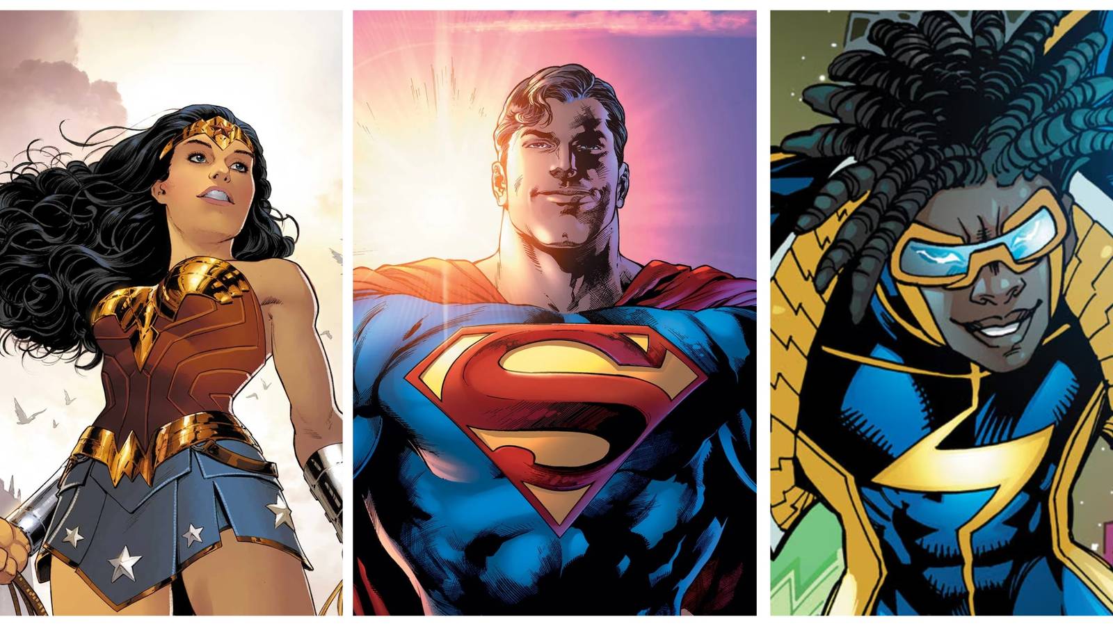 wonder woman, superman, static