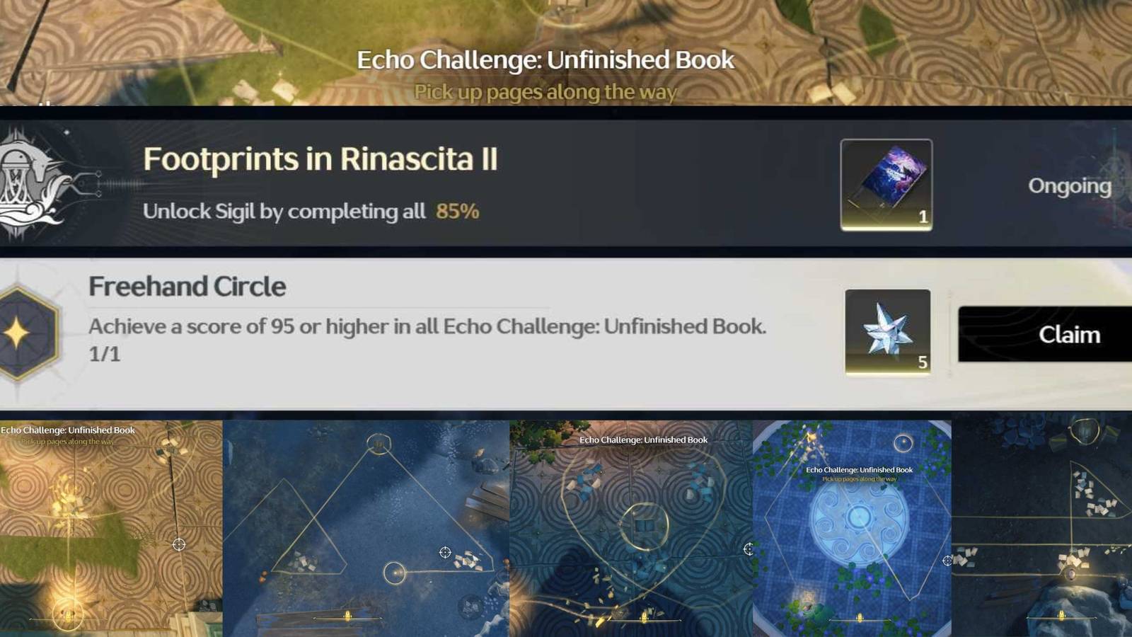 Wuthering Waves Unfinished Book Challenge Freehand Circle