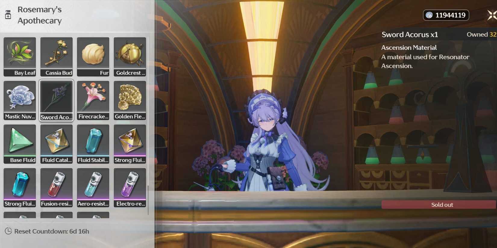 Wuthering Waves_ Sword Acorus Rosemary's Apothecary