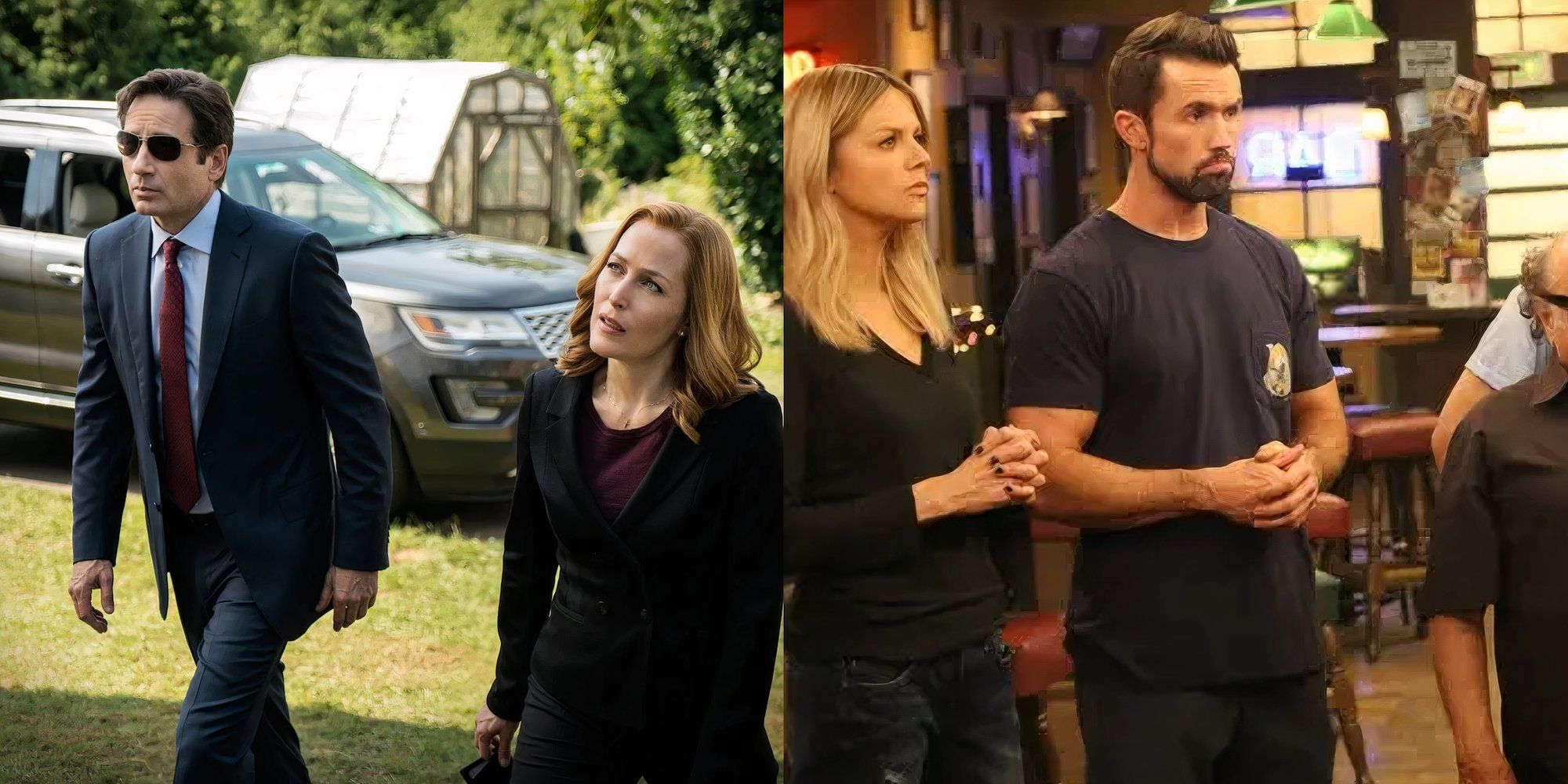 X files on the left and it's always sunny in Philadelphia on the right