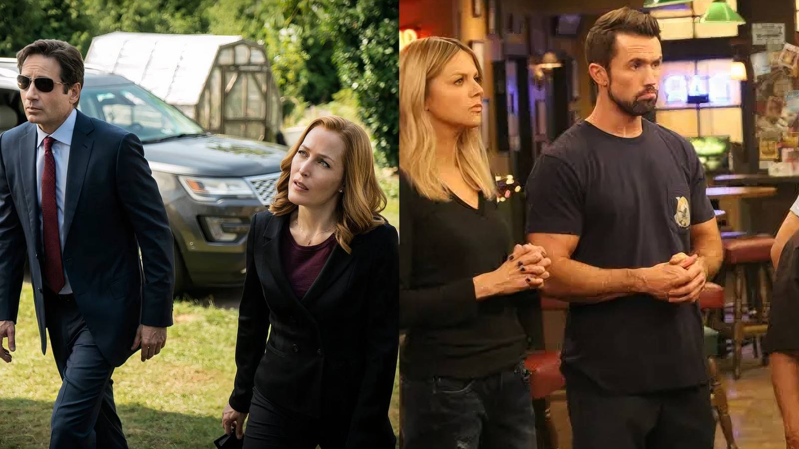X files on the left and it's always sunny in Philadelphia on the right