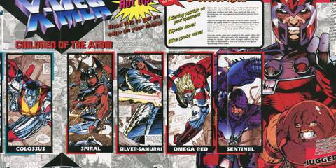 A promotional banner for arcades showcases X-Men: Children of the Atom's villains in Marvel vs Capcom Fighting Collection.