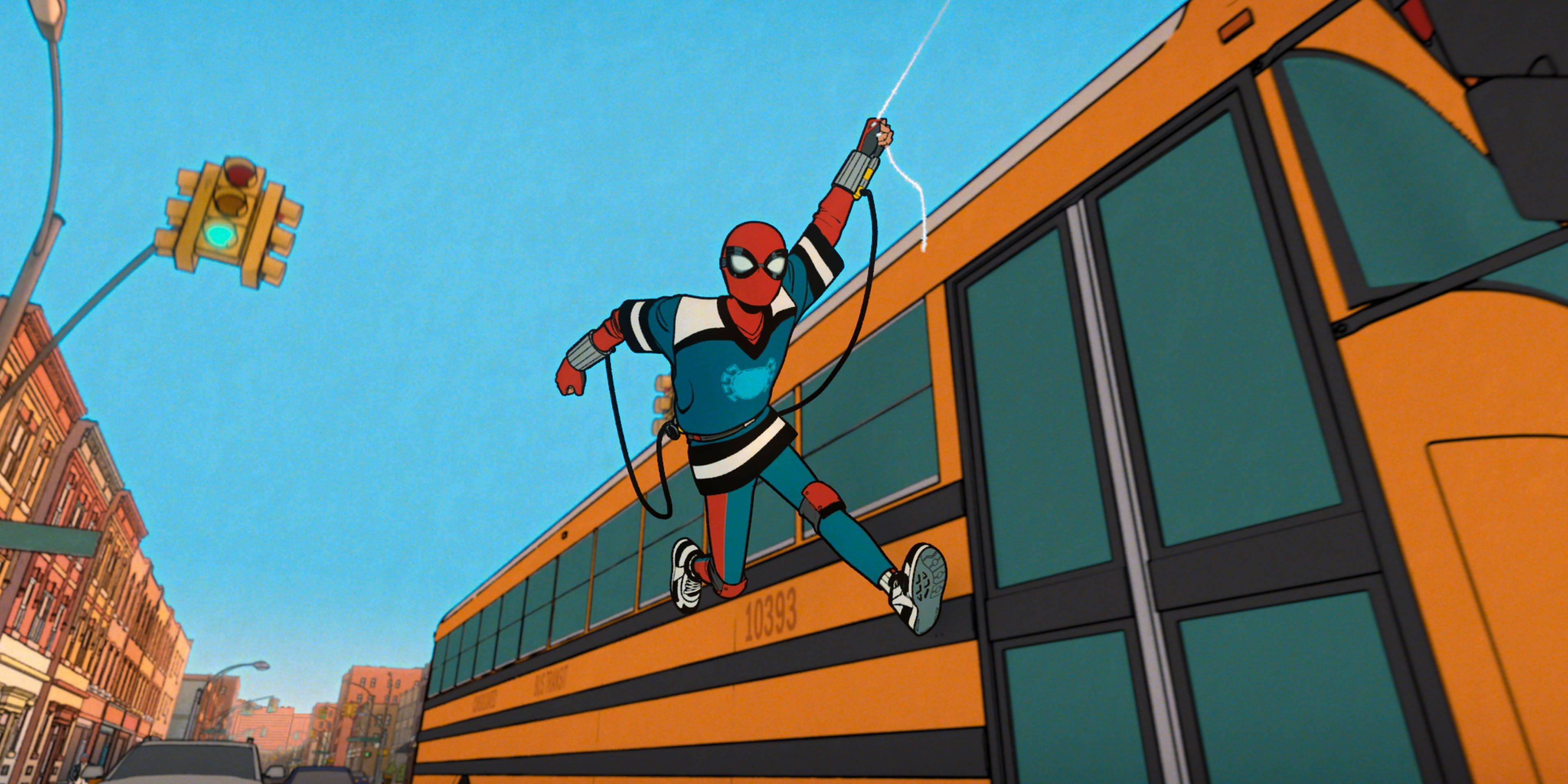 Your Friendly Nieghborhood Spider-Man spider-man beside school bus Cropped-1