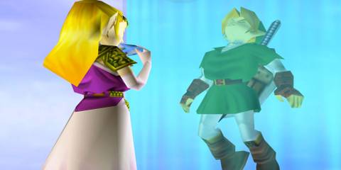 Zelda transports Link back to his original time.