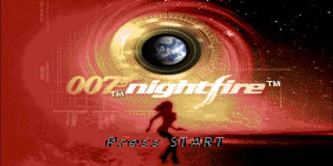 Title screen for 007 Nightfire GBA