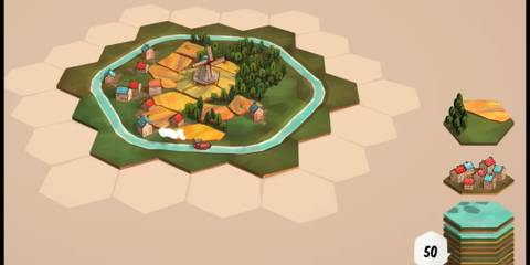 The Start of a Game of Dorfromantik