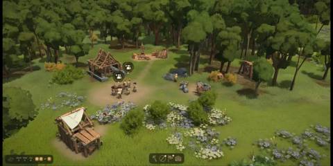 Villagers Performing Tasks in a Camp on Foundation