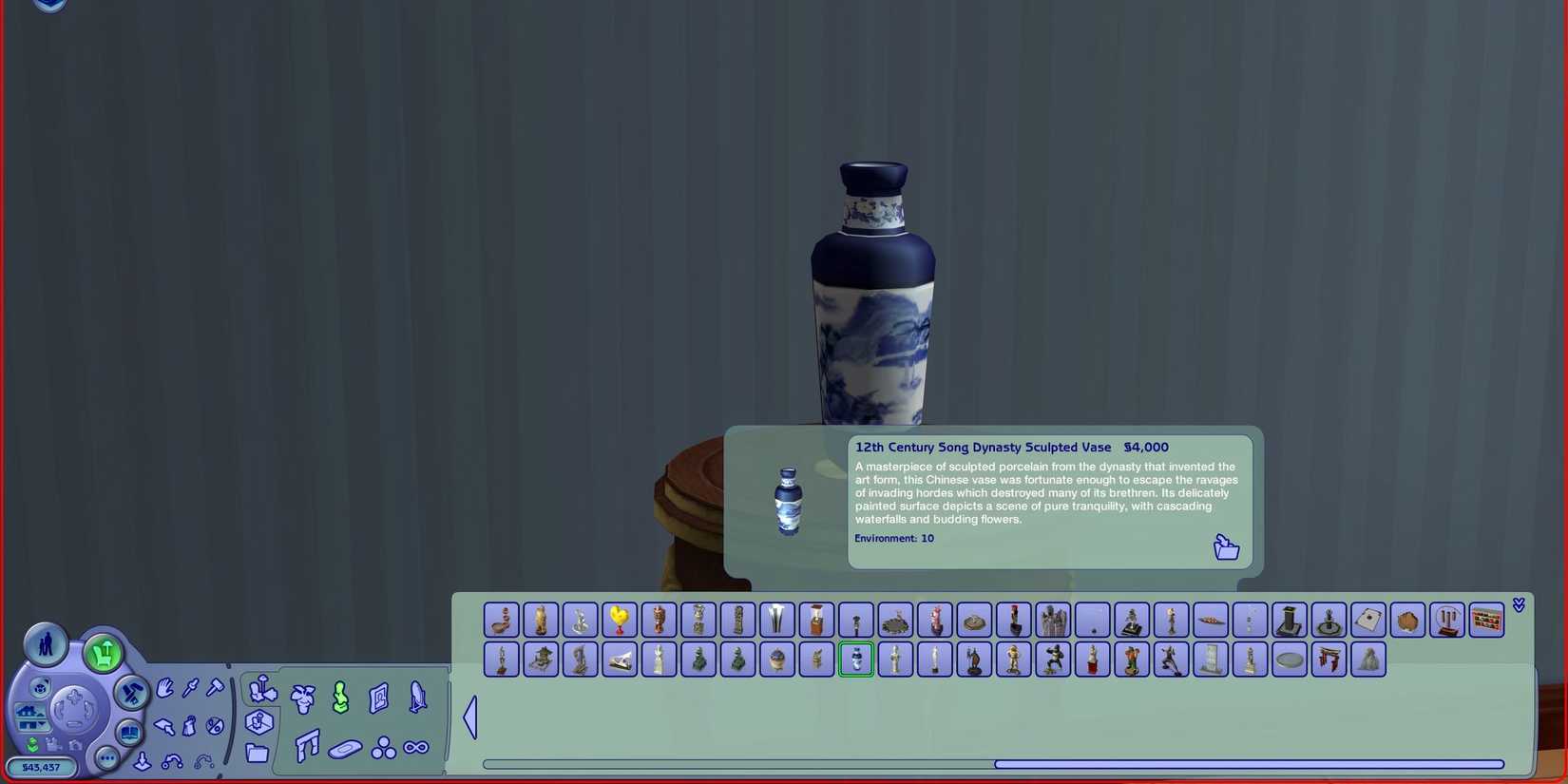 12th Century Song Dynasty Sculpted Vase in the Sims 2