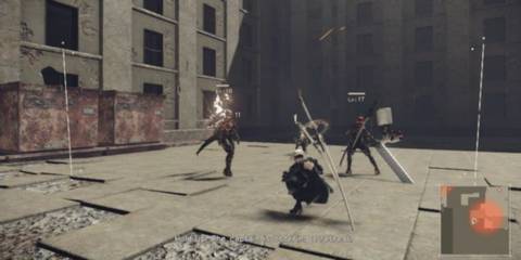 An image from the tutorial of NieR Automata