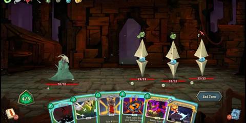 Fighting a Group of Sentry in Slay the Spire